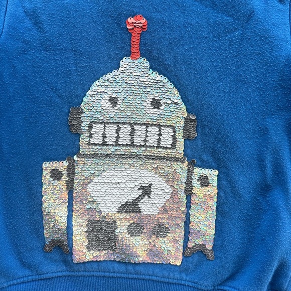 H&M Boys Flip Sequin Robot Crewneck Sweatshirt 4T - Picture 4 of 7